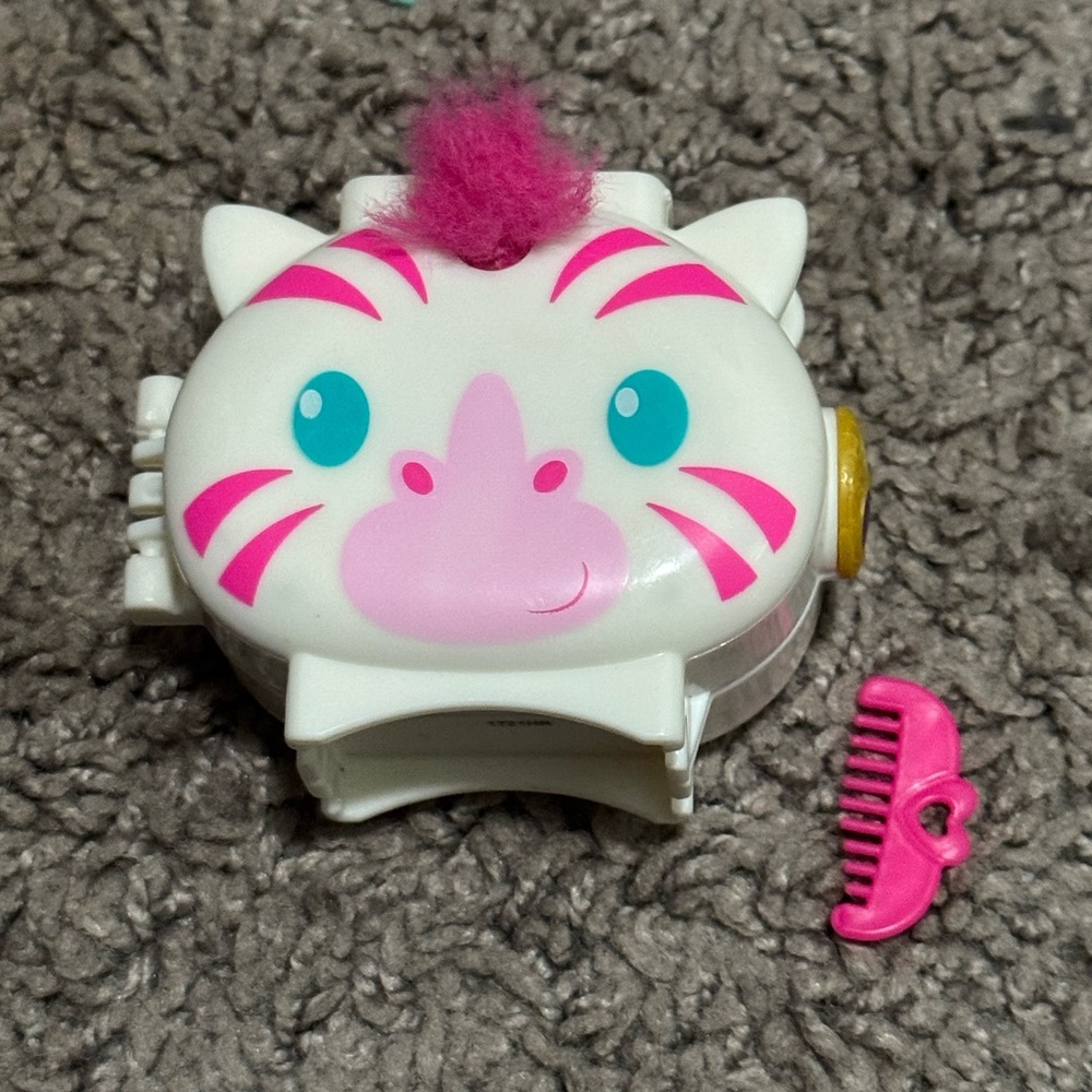 Polly Pocket Compact Pet Connects Zebra  Playset